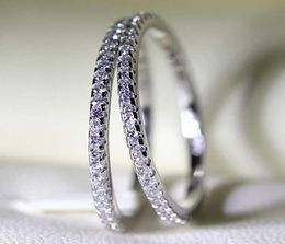 Ultrafine women039s anillo círculo completo círculo completo circón de circón de diamante una sola fila de microinlaid anillo1653684