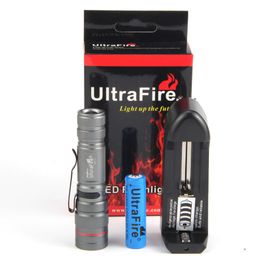 Ultrafire XPE R2 389LM Ensemble de lampes de poche compactes rétractables à 3 étapes