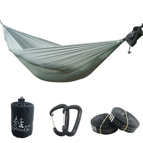 Hamaca ultraligera de nailon para acampar al aire libre, 380T, 20D, columpio para dormir, cama de árbol, jardín, patio trasero, silla portátil 240119