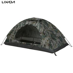 Tente de camping ultra-légère upf 30 Anti-UV revêtement de plage tente de plage portable simple / double tente de randonnée extérieure