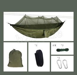 Ultralight High Strength Parachute Swing Hammock Chasse avec Mosquito Net Voyage Double Personne Hamak pour le camping Outdoor MMA19482440834