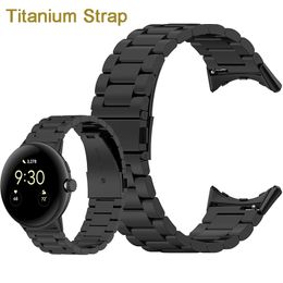 Ultralight Metal Band Titanium Strap Bracelet voor Google Pixel Watch Classic Metal Strap Replacement Band Watchband Accessoires