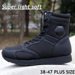 Ultralight Military Combat Boots Mens Black Work Shoe Outdoor Run Desert Wandelschoenen Army Training Tactical Boots Male Sneakers 240508