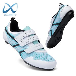 Zapatos de ciclismo ultraligeros para hombre y mujer, zapatillas de deporte transpirables para bicicleta de carretera, con tacos SPD autoblocantes, 240306