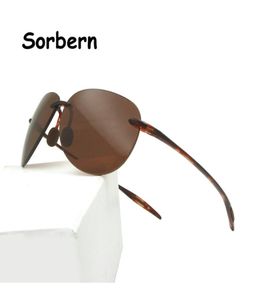 Ultralight nylon heren sport zonnebrillen randloze vrouwen niet-schroef ovale zonnebril voor mannen rijden golf gafas de sol mujer2998457