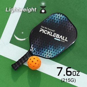 Ultralichte Pickleball Paddle en Ball Set Carbon Fiber Surface Pickle Ball Racket 1 Peddels met 2 Ballen 240223