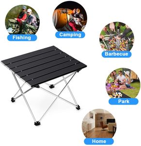 Table de Camping pliante Portable ultralégère, bureau de dîner en plein air, alliage d'aluminium haute résistance pour fête de jardin pique-nique barbecue