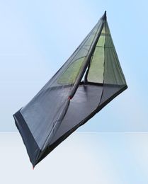 Tentes pyramidales ultralégères tente intérieure extérieure tente en maille d'été sans tige sac à dos Portable randonnée Camping tipi à l'intérieur de la tente 2205186230060