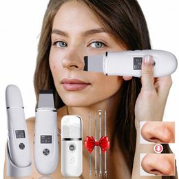 Ultrasic Peeling Remover Blackhead Facial Skin Scrubber Pelle faciale Nettoyage en profondeur Lifting Enlèvement Pore Acné EMS Lift M5lm #