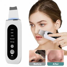 Épurateur de peau à ultrasons Peeling Blackhead Remover Nettoyage en profondeur du visage Ultrasic I Ance Pore Cleaner Facial Shovel Cleanser p8BR #
