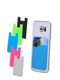 Cajones de teléfono de la tarjeta de crédito auto adhesivo ultraslim Set Titular de la caja de silicona colorida para iPhone 13 12 11 x XR XS MAX 8 7 6S P1796982