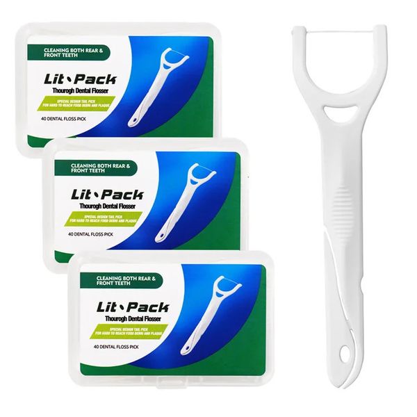 Les cure-dents en bâton de fil ultra-lisse et résistant ne sont pas faciles à casser, boîte portable, nettoyage plus facile des dents du dos 240309