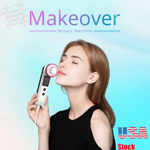 Dispositivo de belleza ultrasónico Máquina facial de alta frecuencia Terapia con luz LED roja Masajeador facial para el cuidado de la piel Limpiador Antienvejecimiento Antiarrugas Uso en el hogar