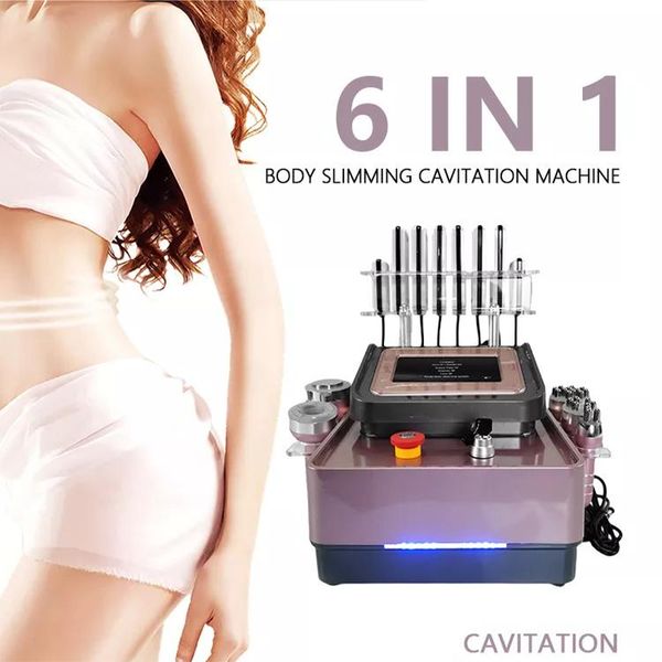 Cavitation ultrasonique rf vide butt levage corps minceur machine rose 6 en 1 40k portable diode lipo laser combustion des graisses sculpture systèmes de radiofréquence 80k 40k