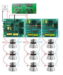 Ultrasone schonere PCB -stuurplaten Circuitkit met 40 kHz ultrasounic transducer
