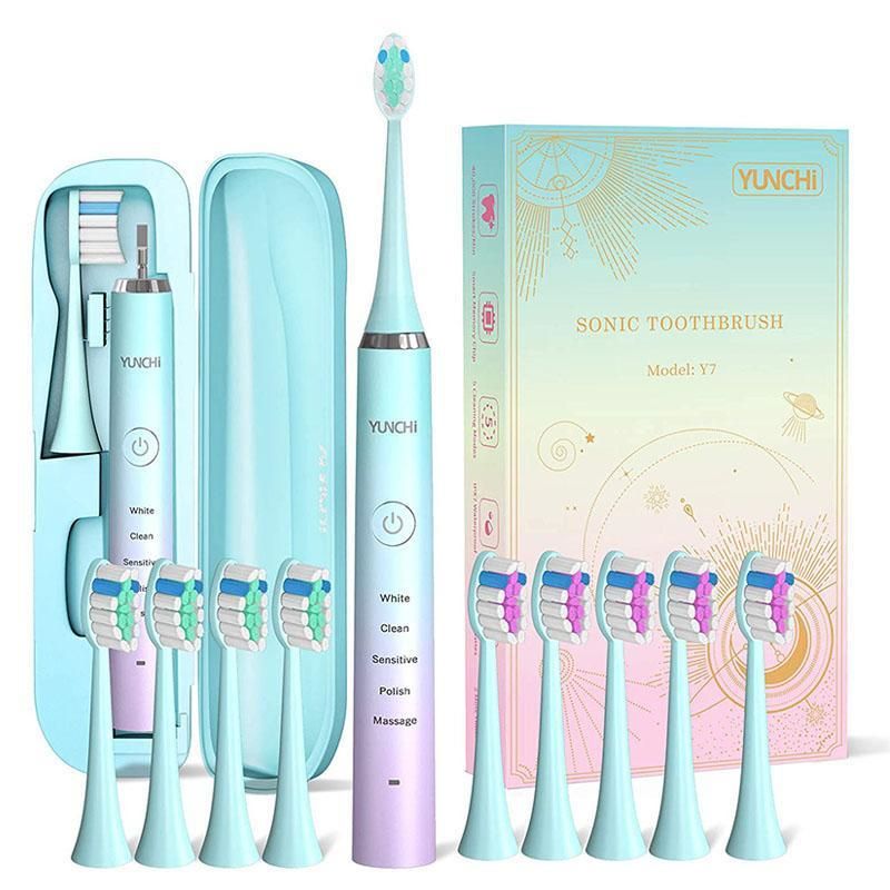 Ultrasonic Electric Tooth Brush 5 Mode Automatisk tandblekning Rengörare Vuxen Smart timer Vattentät 4 timmar Laddning de senaste 45 dagarna