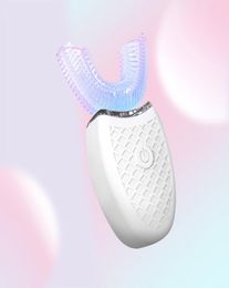 Brosse à dents électrique ultrasonique Nettoyer de dents automatiques Brosse à dents portable pour le blanchissement de la lumière bleue rechargeable USB adulte 2202227115364