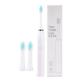 Ultrasone elektrische tandenborstel met 3 opzetborstels, één lading voor Brazil Drop 240325