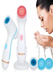 Face ultrasonique nettoyage de brosse Nettoyeur de massage en silicone Nettoyage pour le visage Pores Pore Brosse à lavage de l'acné noire 3511129