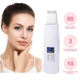 Nettoyeur de pores de visage à ultrasons Épurateur de peau à ultrasons Peeling Masseur facial Appareil de beauté Lifting du visage Serrer l'élimination des rides