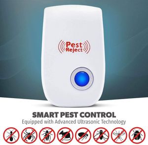 Ultrasone ongediertebestrijder, verbeterde elektronische ongediertebestrijder, plug in ongediertebestrijding binnenshuis voor insecten, muggen, muizen, kakkerlakken, ratten, insecten enz.