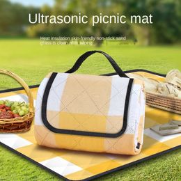 Ultrasone picknickmat verdikte waterdichte stranddeken camping tent grasland mat buiten camping vloer Mat slaapkussen 240429