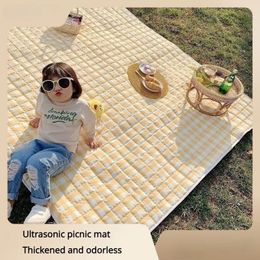 Ultrasone picknickmat verdikte waterdichte stranddeken camping tent grasland mat buiten camping vloer Mat slaapkussen 240408