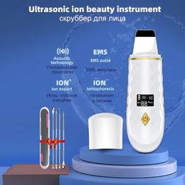 Ultrasonic Skin éplucheur peleling Remover Nethover Nettoyage de visage profond Ultrasonic Ion Ace Pore Cleaner 240422