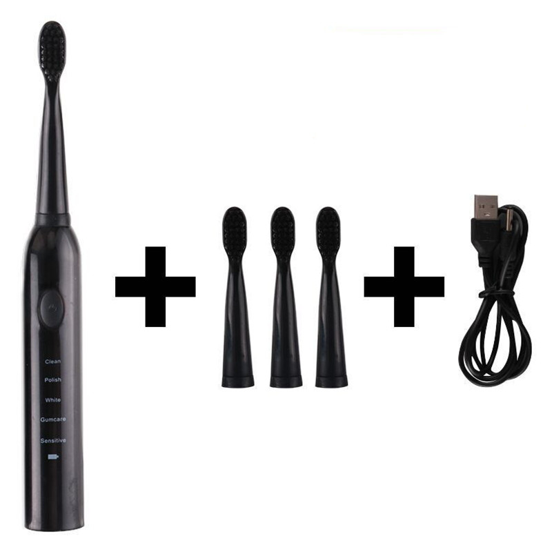 Ultraschall-Schall-elektrische Zahnbürste, wiederaufladbare Zahnbürsten, waschbare elektronische Zahnaufhellungsbürste, Timer-Bürste für Erwachsene