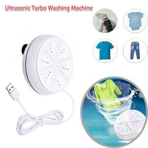 Portable Mini Washing Machine, Ultrasonic Turbo Washer, Air Bubble and Rotating Laundry Washer for Travel
