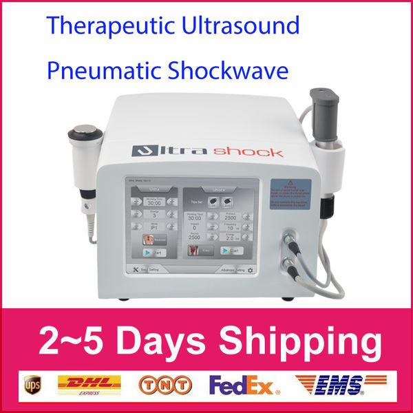 Ultrasons Physiothérapie Machine de thérapie d'ondes de choc ESWT Dispositif de physiothérapie pour soulagement de la douleur osseuse et musculaire avec des émetteurs 12PCS