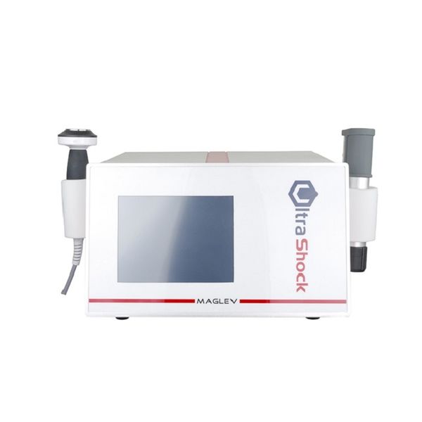 Appareil de thérapie par ultrasons Dispositif de soulagement de la douleur de thérapie corporelle 2 en 1 Poignées de machine de physiothérapie à ultrasons pour équipement à ondes de choc à ultrasons