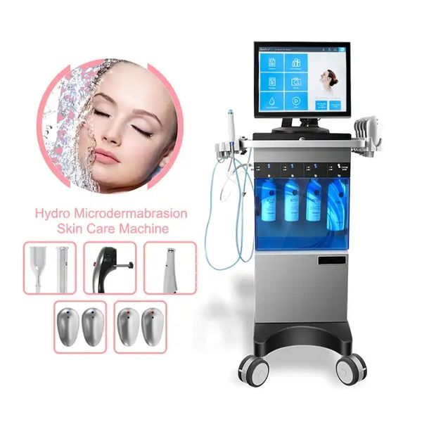 Máquina de terapia de ultrasonido Hidra Dermoabrasión Limpieza profunda Eliminación de espinillas Terapia LED Limpieza facial Cuidado BIO Eliminación de acné Limpieza de la piel Dispositivo de belleza