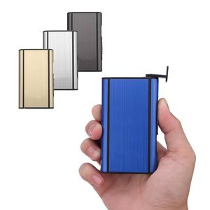 Ultrathin Creative Metal Men/Women's Portable Cigarette Case Holds 10 Pcs Cigarettes Capacity Smoking Accesoires Factory Direct Sale