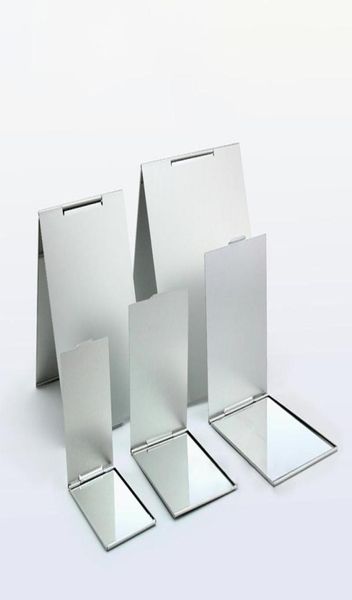 Miroir de maquillage ultra-mince miroir de courtoisie cosmétique 5 tailles poche de maquillage argent rectangulaire pliable miroirs pliants de maquillage compacts9546251