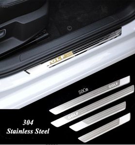 Seuil de porte ultra-mince en acier inoxydable, plaque de protection pour Vw Golf 7 MK7 Golf 6 MK6, seuil de pédale de bienvenue, accessoires de voiture 201120153733128