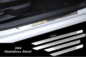 Seuil de porte ultra-fin en acier inoxydable, plaque de protection pour Vw Golf 7 MK7 Golf 6 MK6, seuil de pédale de bienvenue, accessoires de voiture 201120151755435