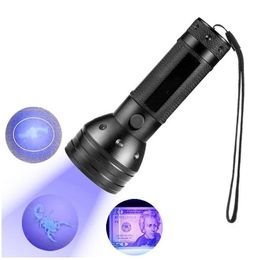 Lampe de désinfection ultraviolette LED lampe de poche traviolette 51 LED 395Nm lampe torche tra violette détecteur de lumière noire pour chien urine animal de compagnie Stai Ote2W
