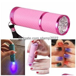 Ultraviolette desinfectielamp Mini Uv Led-droger voor gelnagels Zaklamp Draagbaarheid Hine Nail Art Tools Drop Delivery Home Garden H Dhrbg