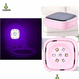 Ultraviolette desinfectielamp Toiletbrillen Sterilisatielicht USB Oplaadbaar Kiemdodend Traviolet Steriliseren 270Nm Uvc-sensor Dr Dhbmf