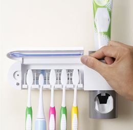 Support de désinfectant pour brosse à dents ultraviolette, presse-dentifrice automatique, stérilisation, support de brosse à dents, désinfectant pour brosse à dents