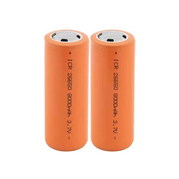 Batterie au lithium 26650 8000mAh 3.7v utilisée pour une lampe de poche à lumière forte et un ventilateur portable, etc.