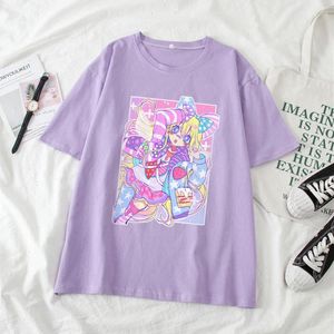 Ulzzang japan zoete schattige t-shirts meisjes casual top harajuku chique losse anime streetwear jk school stijl goth vintage zomer