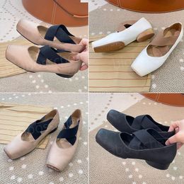 zapatos de ballet mujer zapatos merceditas diseñador lujo moda fiesta retro hecho viejo cabeza cuadrada tacón grueso cuero negro blanco camel formal sandalias hechas a mano 35-40