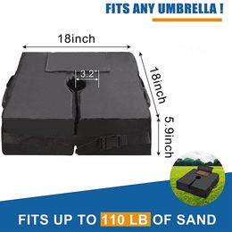 Paraplu Basisgewicht Zak vierkant/ronde afneembare gewichtstassen voor overkoepelende paraplu Stand Strand waterdichte tentbasis zandzak