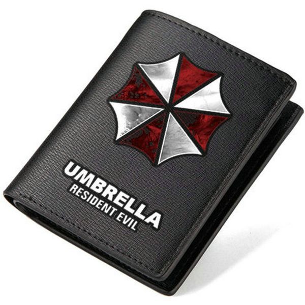 Portefeuille Umbrella Corporation Porte-badge Porte-monnaie Photo de joueur Sac à billets en cuir de jeu Porte-notes imprimé