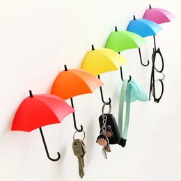 Paraplu vorm lijm sticker muur haak creatieve hanger schattige tas houder bruiloft badkamer keuken kersthuis decoratie