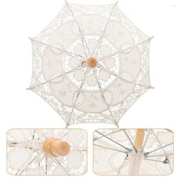 Parapluies 2 PCS Cotton Umbrella Vintage Wedding Parasol For Bride Fancy Girls Bridal Bridal Style Style Lace Tea Party