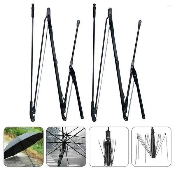 Parapluies 2 ensembles d'accessoires de parapluie pièces de réparation réparation des nervures composant pliant pour le fer