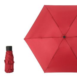 Paraplu's 2021 kleine mode 5 vouwen paraplu regen vrouwen gift mannen mini pocket parasol meisjes anti-uv waterdichte draagbare reizen